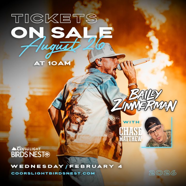 Birds Nest - General Admission for Bailey Zimmerman w/ Chase Matthew / Wednesday, Feb 4, 2026